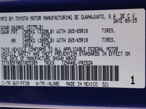 Certified 2025 Toyota Tacoma SR5 image 17