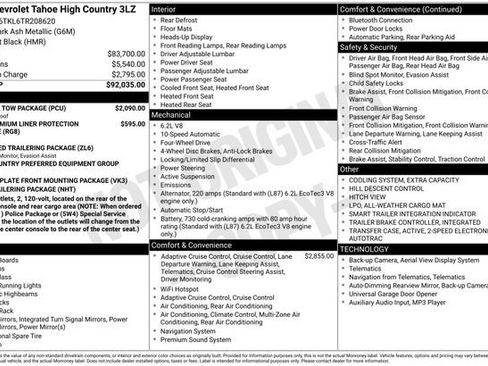 New 2026 Chevrolet Tahoe High Country w/ Sun And Tow Package AWD/4WD image 16
