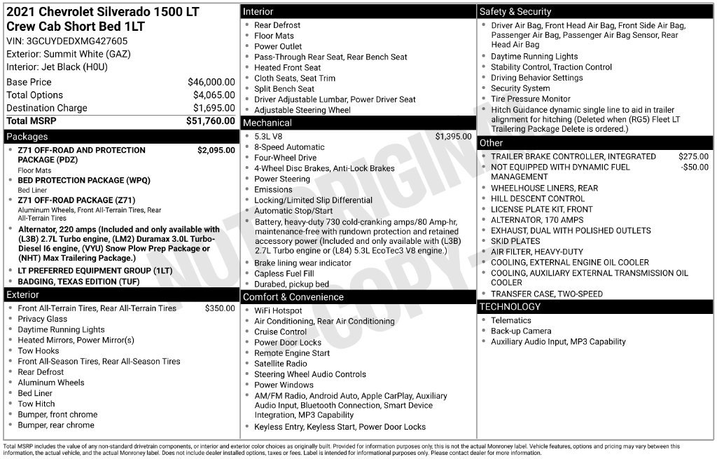 Used 2021 Chevrolet Silverado 1500 LT AWD/4WD image 45