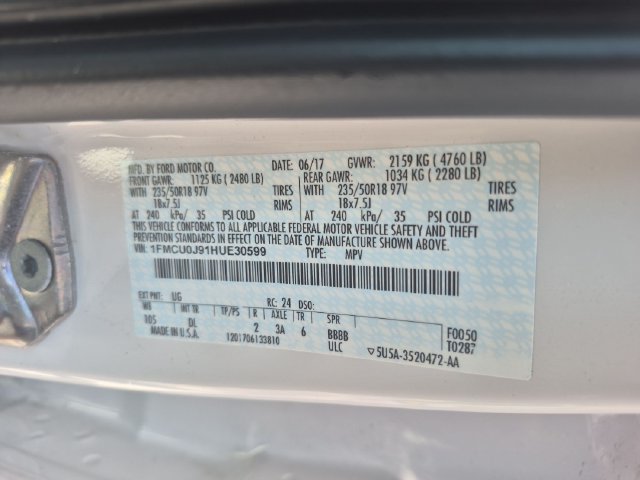 Used 2017 Ford Escape Titanium w/ Equipment Group 301A FWD image 29