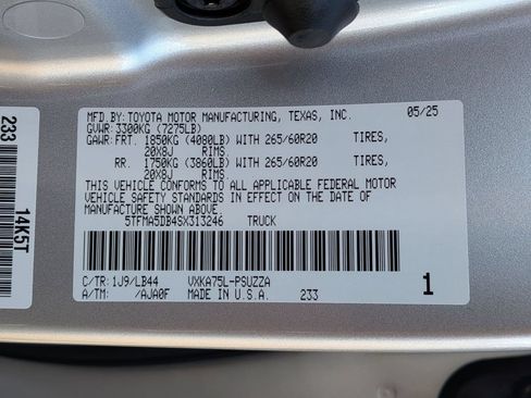 Used 2025 Toyota Tundra 1794 Edition AWD/4WD image 28