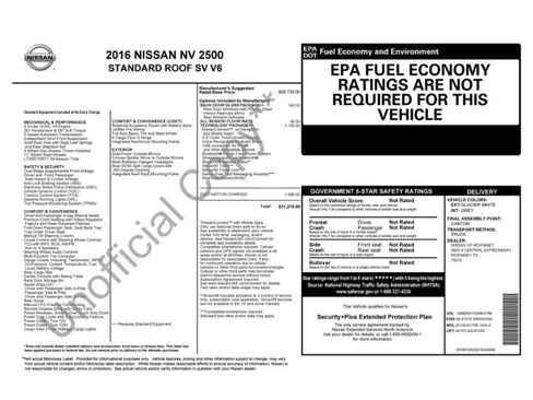 Used 2016 Nissan NV 2500 SV w/ Technology Package RWD image 3
