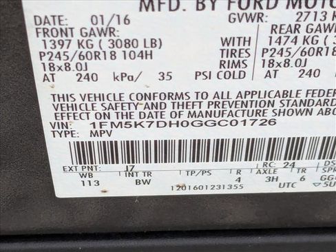 Used 2016 Ford Explorer XLT w/ Equipment Group 202A image 15