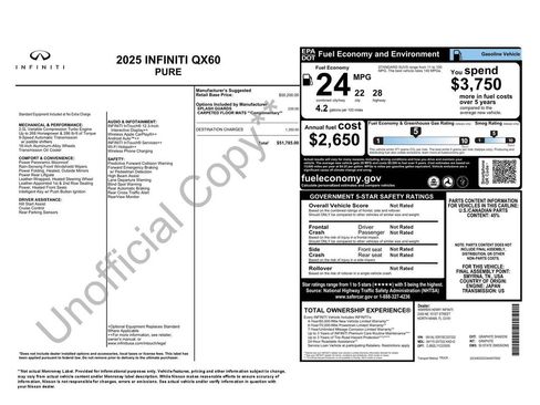 Used 2025 INFINITI QX60 Pure image 3