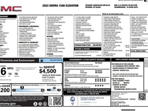 Used 2022 GMC Sierra 1500 Elevation w/ Elevation Premium Package AWD/4WD image 42