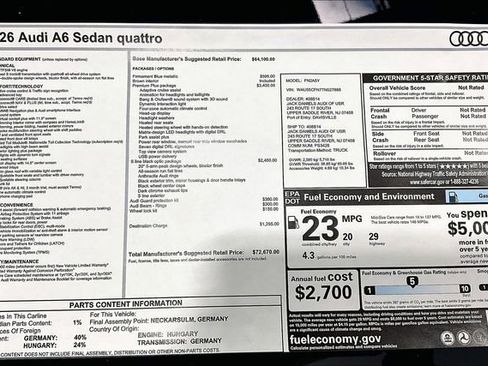 New 2026 Audi A6 Premium Plus image 14