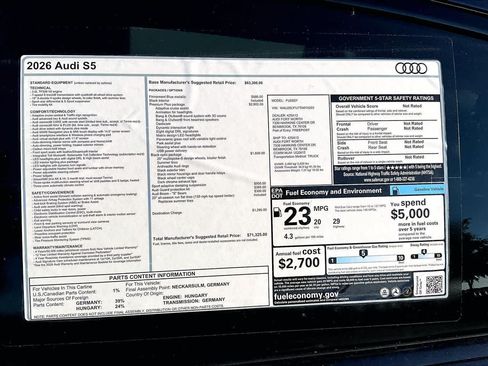 New 2026 Audi S5 Premium Plus AWD/4WD image 16