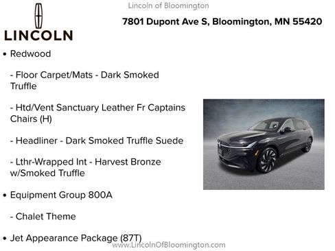 Used 2024 Lincoln Nautilus Black Label w/ Jet Appearance Package (87T) AWD/4WD image 9