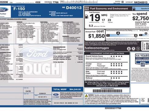 Used 2022 Ford F150 Lariat w/ Max Trailer Tow Package AWD/4WD image 34
