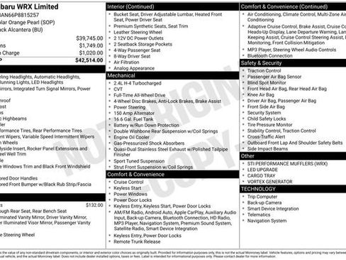 Used 2023 Subaru WRX Limited image 38