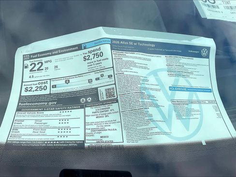 New 2026 Volkswagen Atlas SE image 17