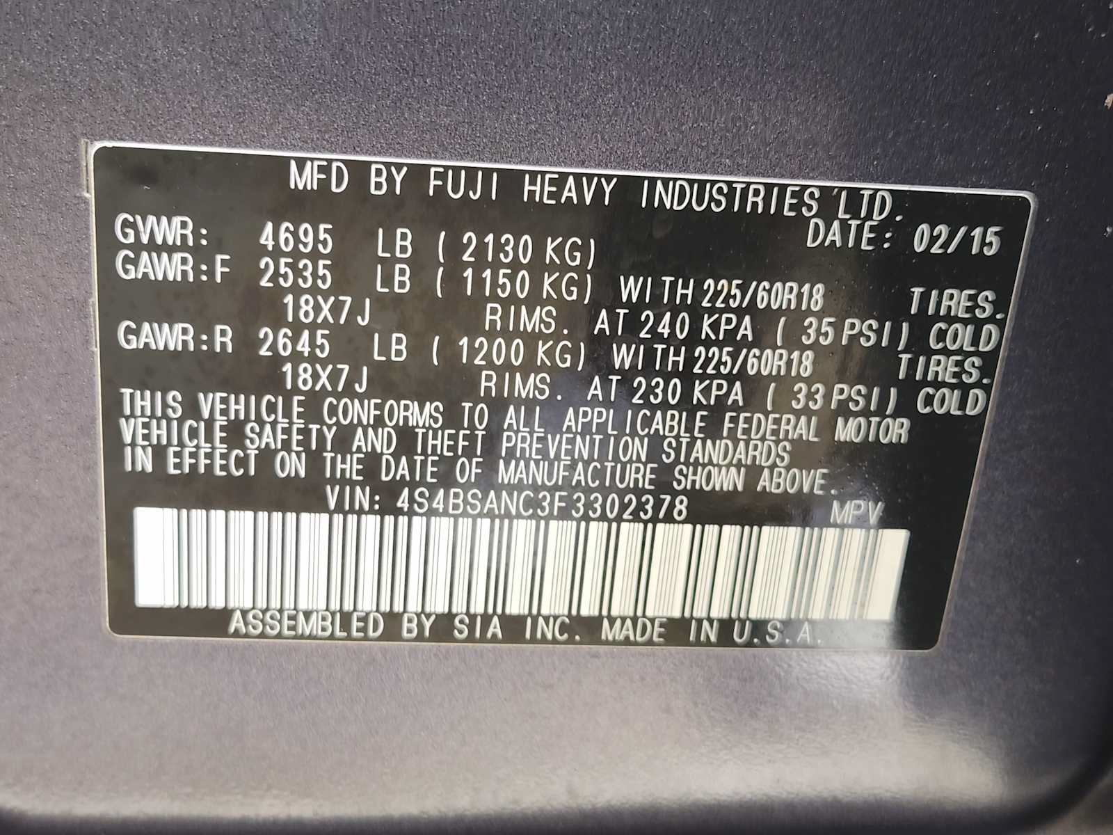 Used 2015 Subaru Outback 2.5i Limited AWD/4WD image 33