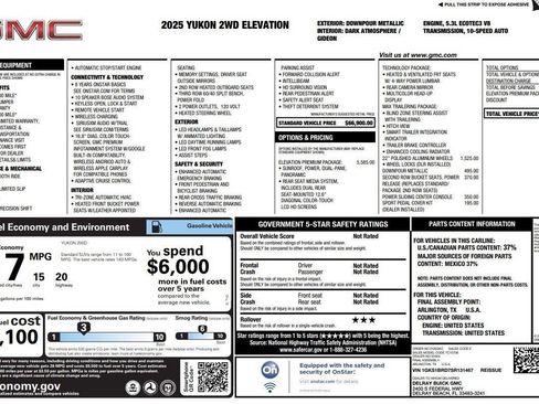 Used 2025 GMC Yukon Elevation w/ Elevation Premium Package image 3