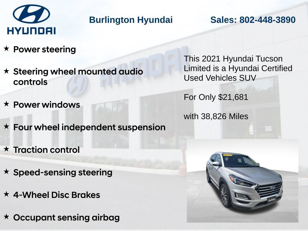 Certified 2021 Hyundai Tucson Limited AWD/4WD image 13