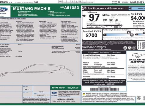 Used 2021 Ford Mustang Mach-E Premium image 2