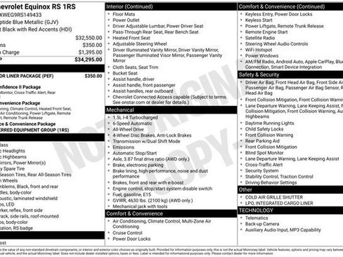 Certified 2024 Chevrolet Equinox RS w/ LPO, Floor Liner Package AWD/4WD image 6