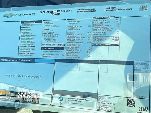 New 2024 Chevrolet Express 3500 w/ Power Convenience Package RWD image 14