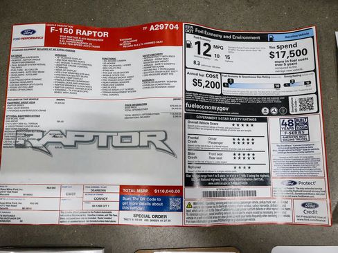 Used 2026 Ford F150 Raptor w/ Equipment Group 803A Raptor R AWD/4WD image 90