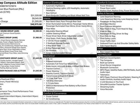 Used 2022 Jeep Compass Latitude w/ Sun and Sound Group AWD/4WD image 37