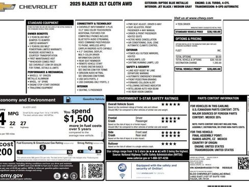 Used 2025 Chevrolet Blazer LT AWD/4WD image 3