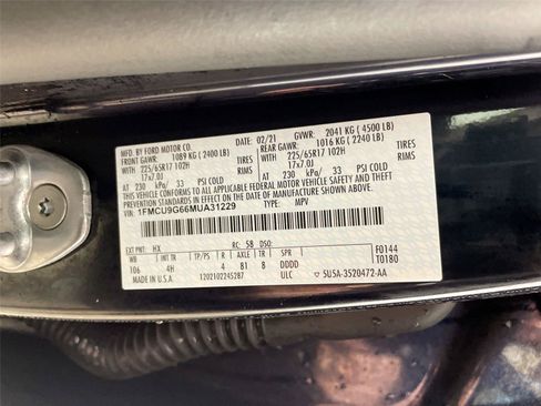 Used 2021 Ford Escape SE w/ Convenience Package AWD/4WD image 22