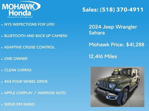 Used 2024 Jeep Wrangler Unlimited Sahara AWD/4WD image 7