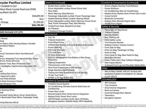 Used 2019 Chrysler Pacifica Limited image 28