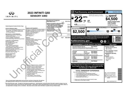 Used 2023 INFINITI Q50 Sensory image 4