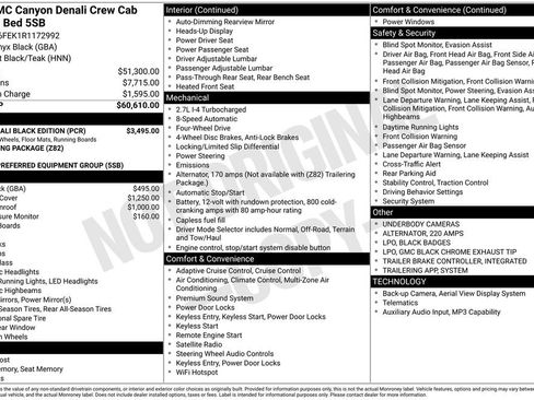 Used 2024 GMC Canyon Denali w/ LPO, Denali Black Edition image 42