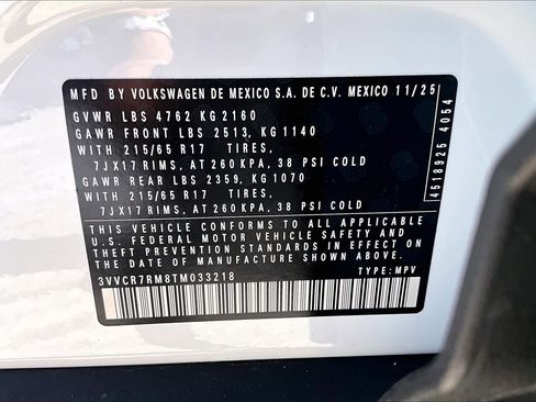 New 2026 Volkswagen Tiguan S image 18