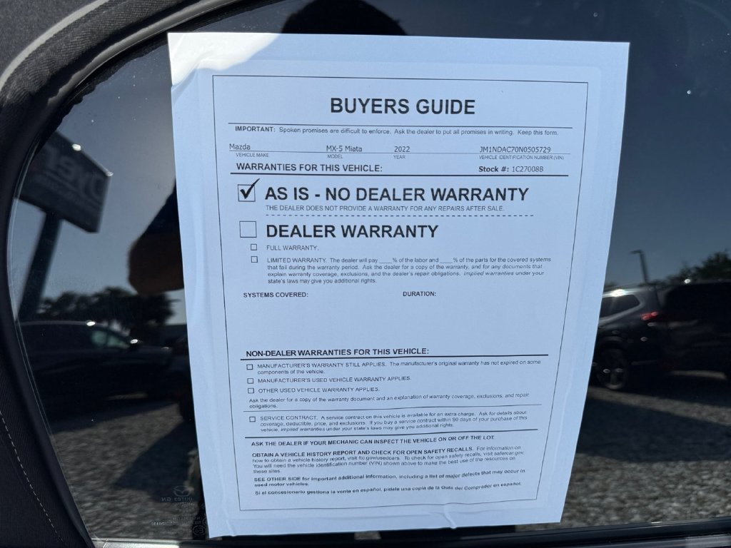 Certified 2022 MAZDA MX-5 Miata Club RWD image 25