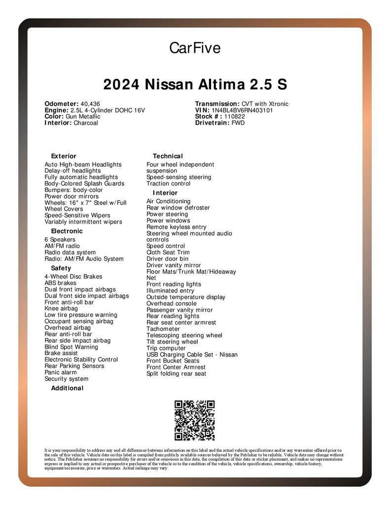 Used 2024 Nissan Altima 2.5 S FWD image 27