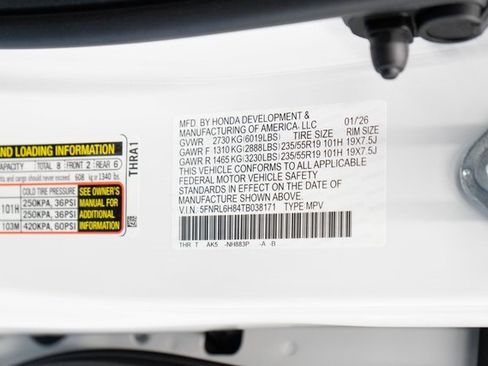 New 2026 Honda Odyssey Touring image 37