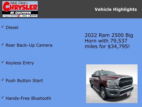 Used 2022 RAM 2500 Big Horn image 7