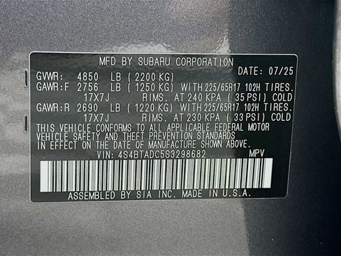 Certified 2025 Subaru Outback Premium image 29