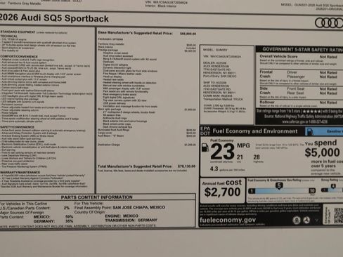 New 2026 Audi SQ5 Prestige AWD/4WD image 33