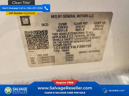 Used 2020 GMC Sierra 3500 4x4 Crew Cab w/ Convenience Package image 16