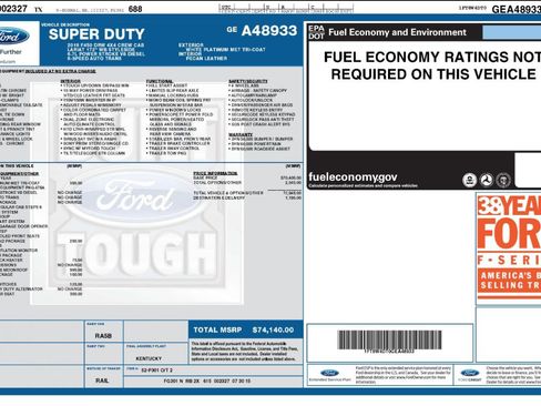 Used 2016 Ford F450 Platinum w/ FX4 Off Road Package AWD/4WD image 4