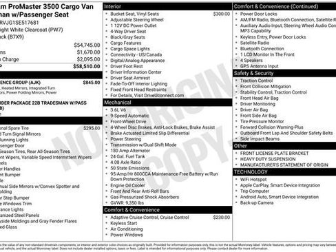 Used 2025 RAM ProMaster 3500 w/ Convenience Group FWD image 35