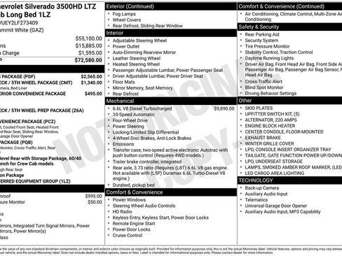 Used 2020 Chevrolet Silverado 3500 LTZ w/ LTZ Plus Package AWD/4WD image 10
