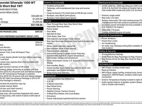 Certified 2019 Chevrolet Silverado 1500 W/T w/ Trailering Package RWD image 5