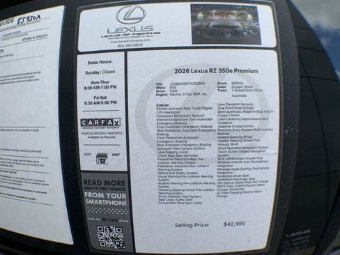 Used 2026 Lexus RZ 350e 2WD w/ Convenience Package image 26