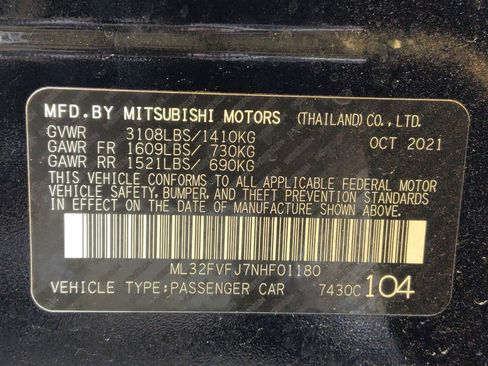Used 2022 Mitsubishi Mirage G4 SE FWD image 33