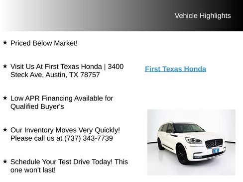 Used 2020 Lincoln Aviator Grand Touring w/ Equipment Group 301A AWD/4WD image 10