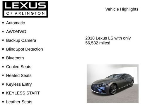 Used 2018 Lexus LS 500 AWD w/ Luxury Package image 8