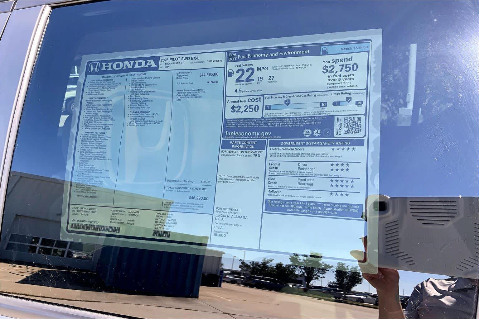 New 2026 Honda Pilot EX-L image 20
