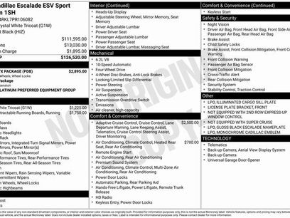 Used 2023 Cadillac Escalade ESV Sport Platinum w/ LPO, ONYX Package