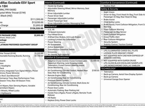 Used 2023 Cadillac Escalade ESV Sport Platinum w/ LPO, ONYX Package image 1