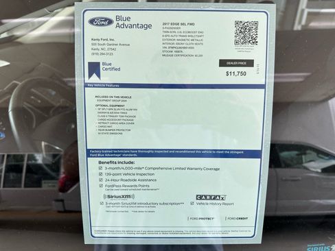 Certified 2017 Ford Edge SEL w/ Class II Trailer Tow Package FWD image 4