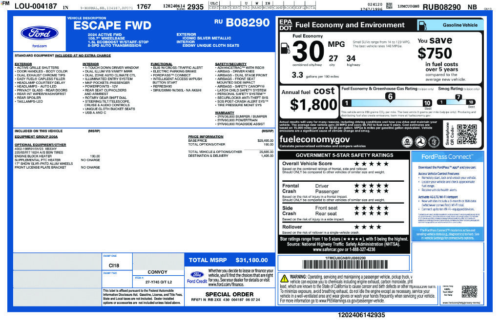 Used 2024 Ford Escape Active FWD image 33